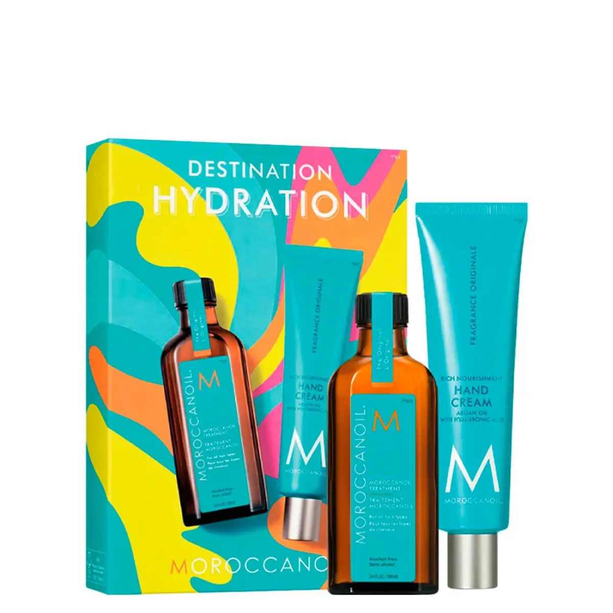 Kit Moroccanoil Destination Hydration Óleo Capilar 100ml + Creme de Mãos 100ml