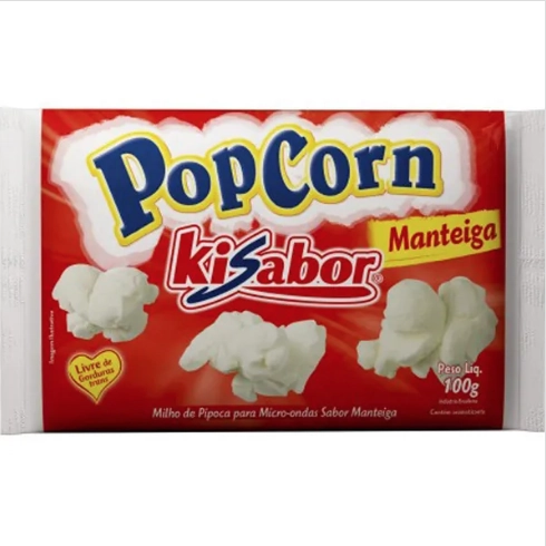 Pipoca Micro Manteiga 100g Kisabor