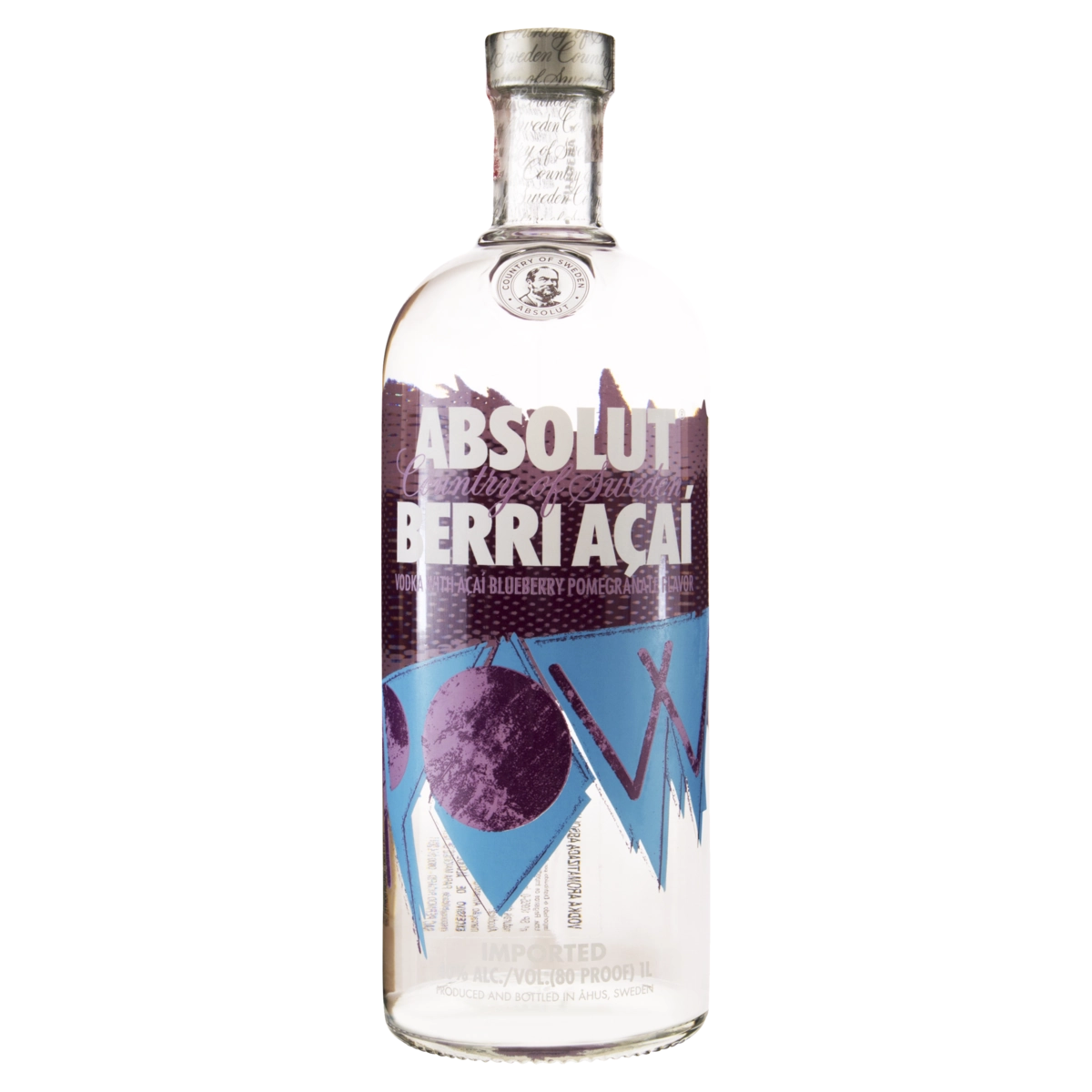 Vodka Destilada Saborizada Absolut Berri Açaí Garrafa 1l