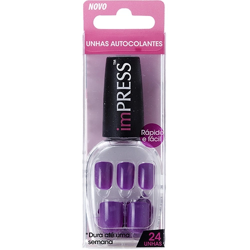 Unhas Postiças First Kiss Autocolantes Impress Velvet Rope