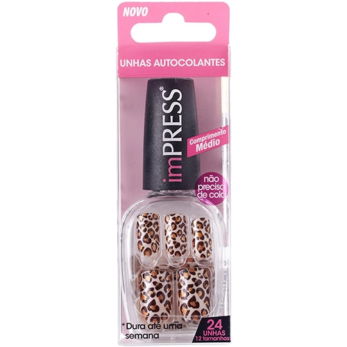 Unhas Postiças First Kiss Autocolantes Impress Medium By Invitation