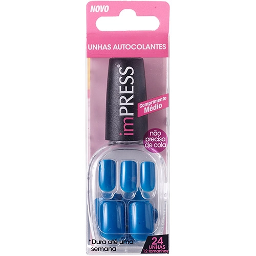 Unhas Postiças First Kiss Autocolantes Impress Medium Shy Away