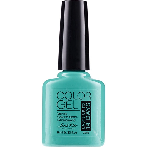 Esmalte Em Gel First Kiss Everlasting Sweet Cremoso Verde Turquesa