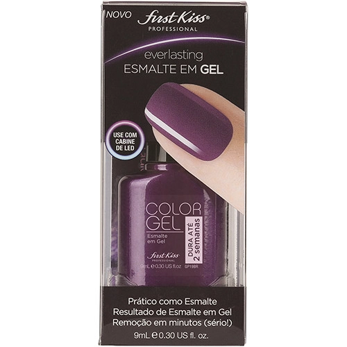 Esmalte Em Gel First Kiss Everlasting Urso Grape Cremoso Roxo
