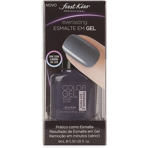 Esmalte Em Gel First Kiss Everlasting Blu Lagloom Cremoso Azul Jeans