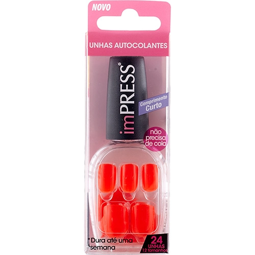 Unhas Postiças First Kiss Autocolantes Impress Totally Busted