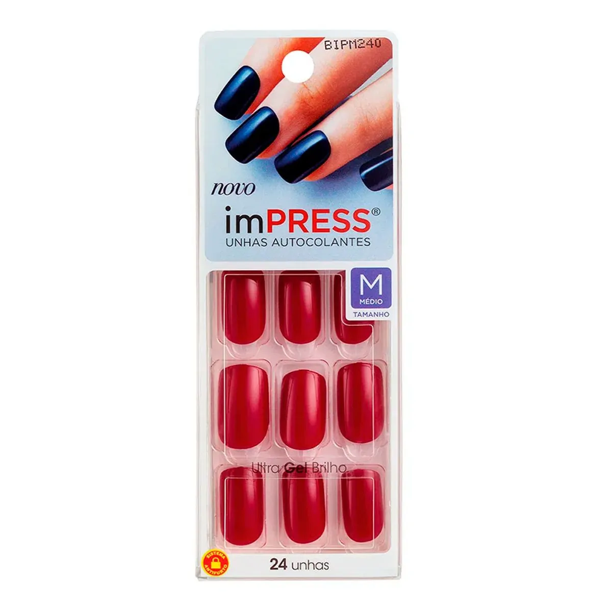 Unhas Postiças Impress Média Message Me 24 Unidades