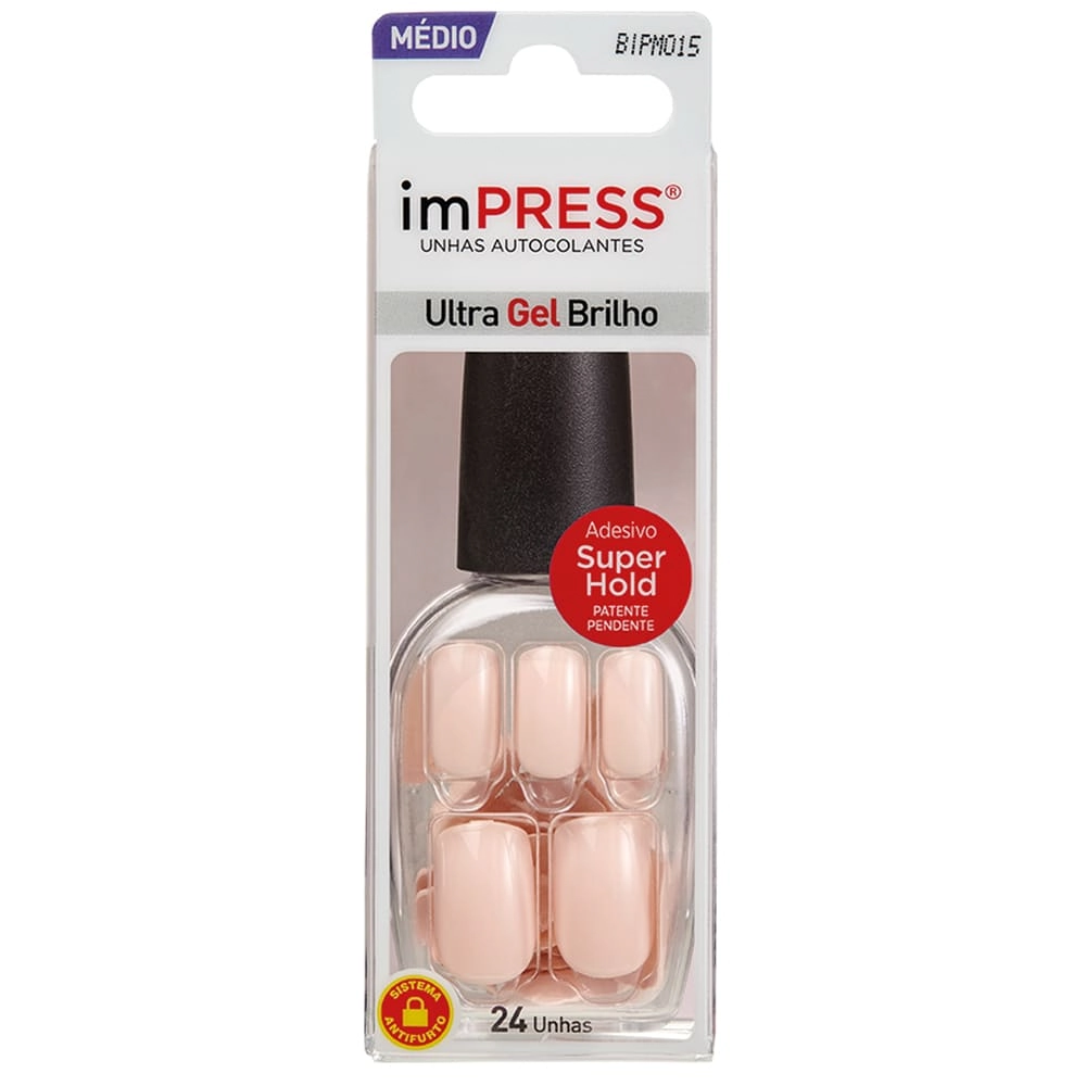 Unhas Postiças First Kiss Autocolantes Impress Medium Halo