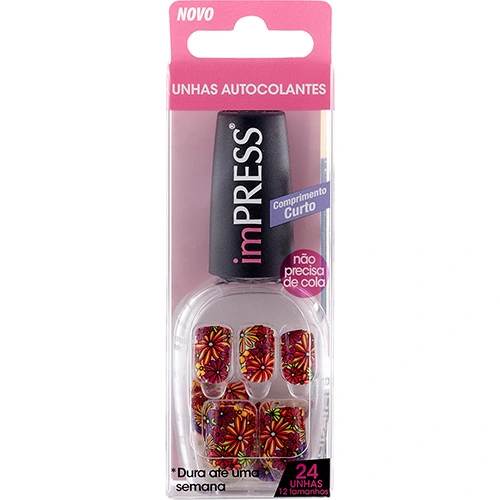 Unhas Postiças First Kiss Autocolantes Impress Sunshine