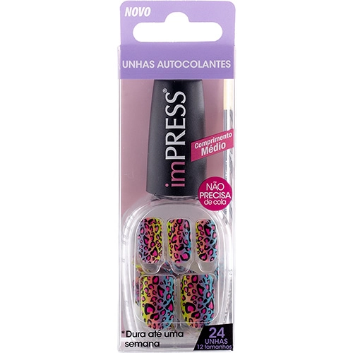 Unhas Postiças First Kiss Autocolantes Impress Medium Punch Bowl