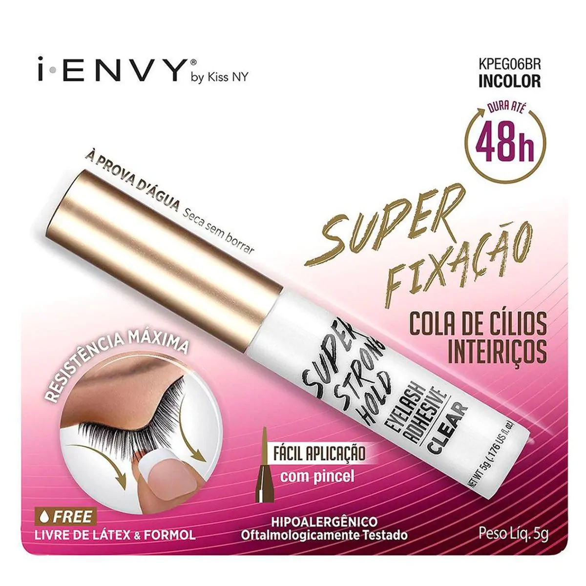 Cola para cílios postiços I-Envy incolor 48h