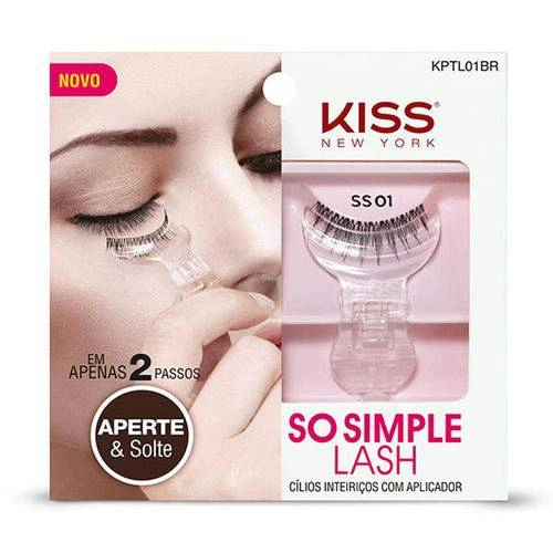 Cílios Inteiriços Com Aplicador So Simple Lash Kiss New York