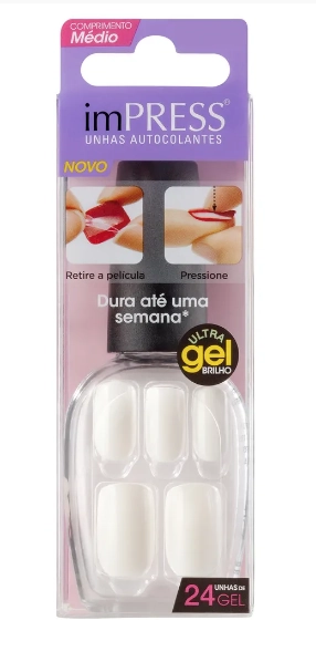 Unhas Autocolantes Color Medio Cotton Candy
