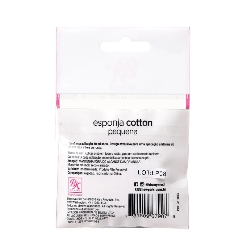 Kiss Esponja Fac R.puf04br Cotton Peq