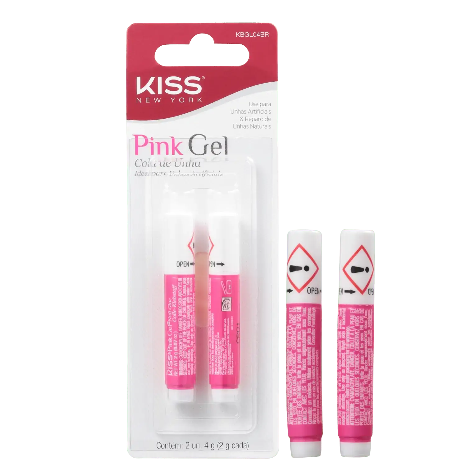 Kiss Ny Cola Unha Pink Gel Rosa
