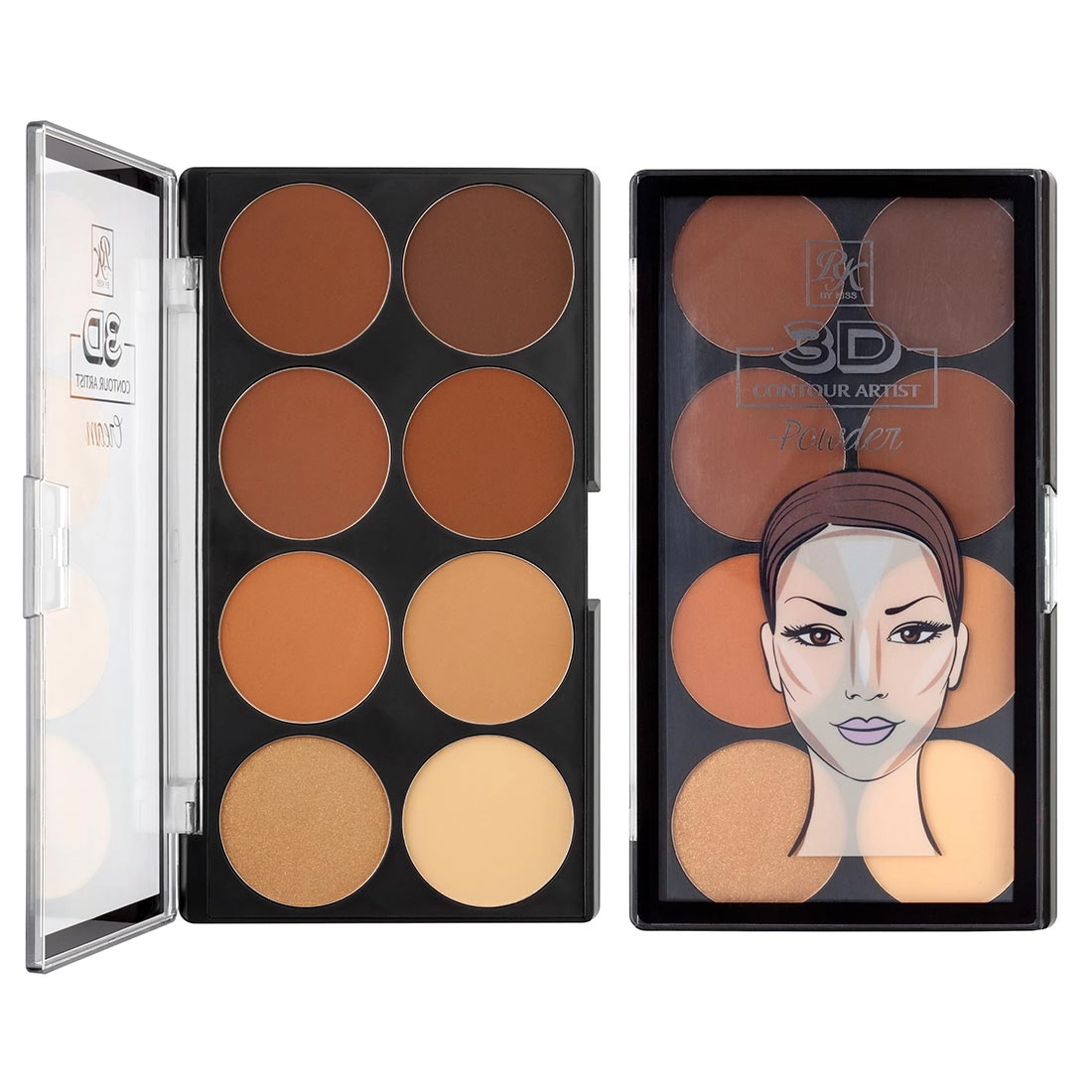 Paleta De Contorno Em Pó By Kiss Contour Artist Powder Rk