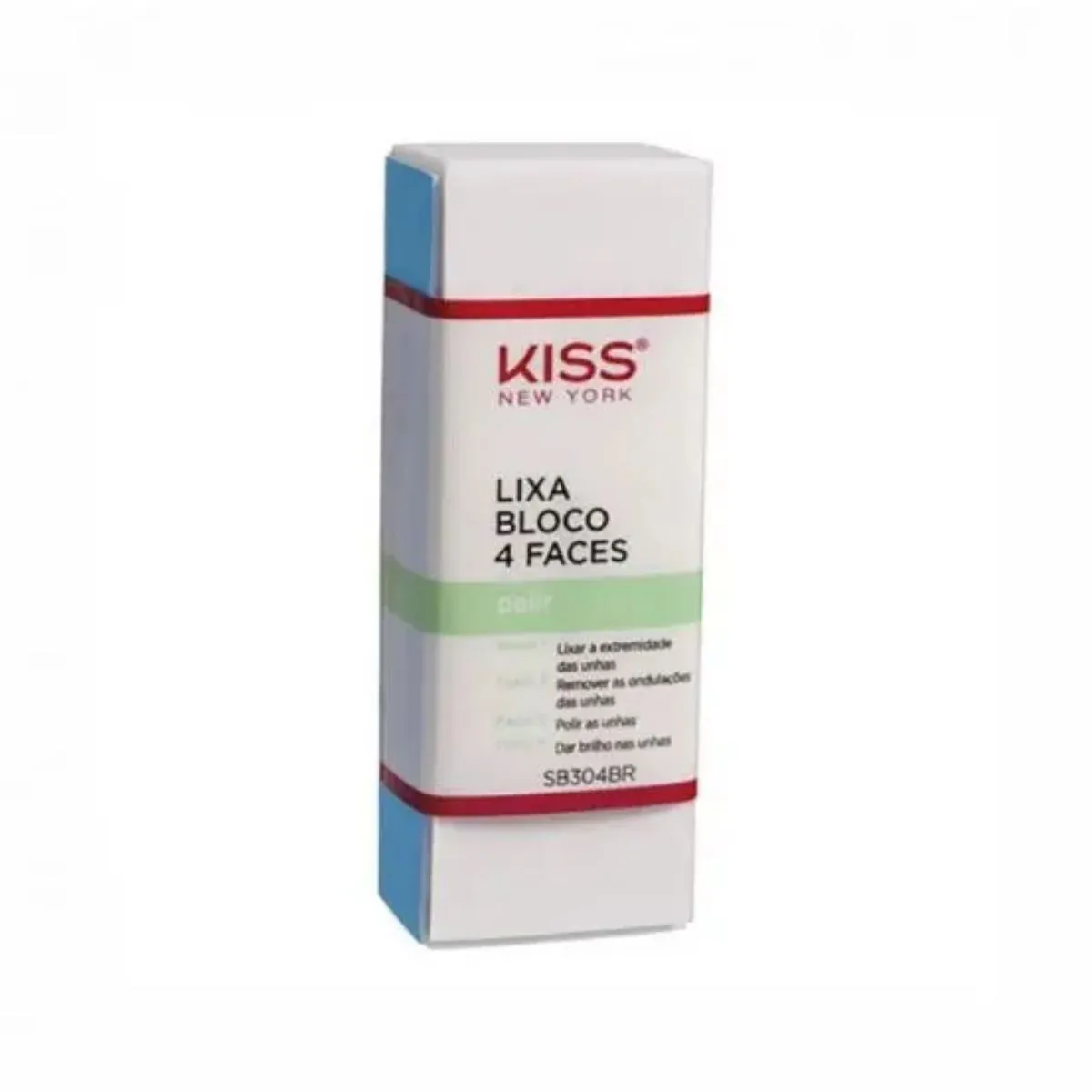 Lixa para Unha 4 Faces Bloco Kiss 1 Unidade