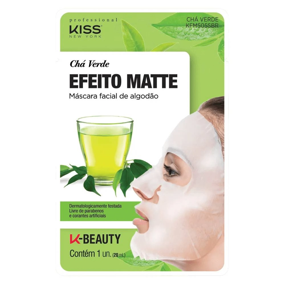 Kiss Masc Facial Algodao Cha Verde R.kfms05br