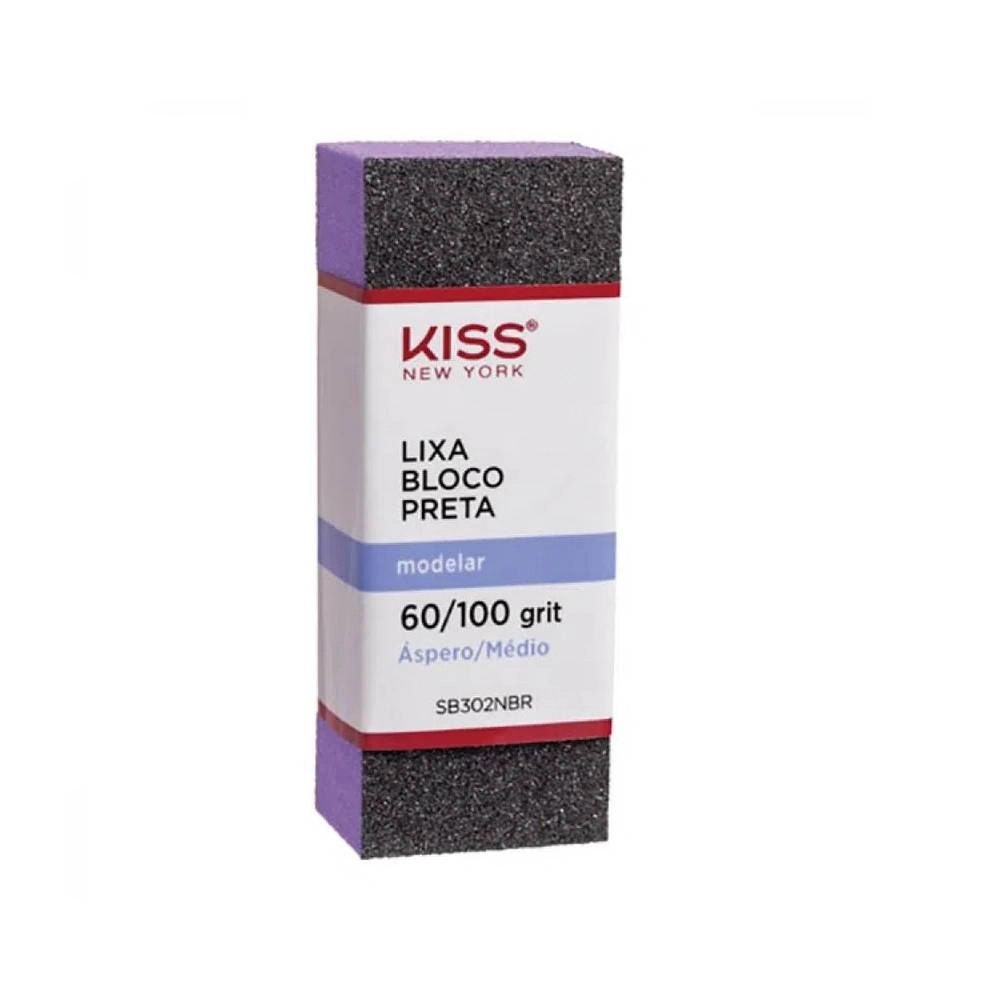 Lixa Para Unhas Bloco Preta áspero/médio Kiss New York