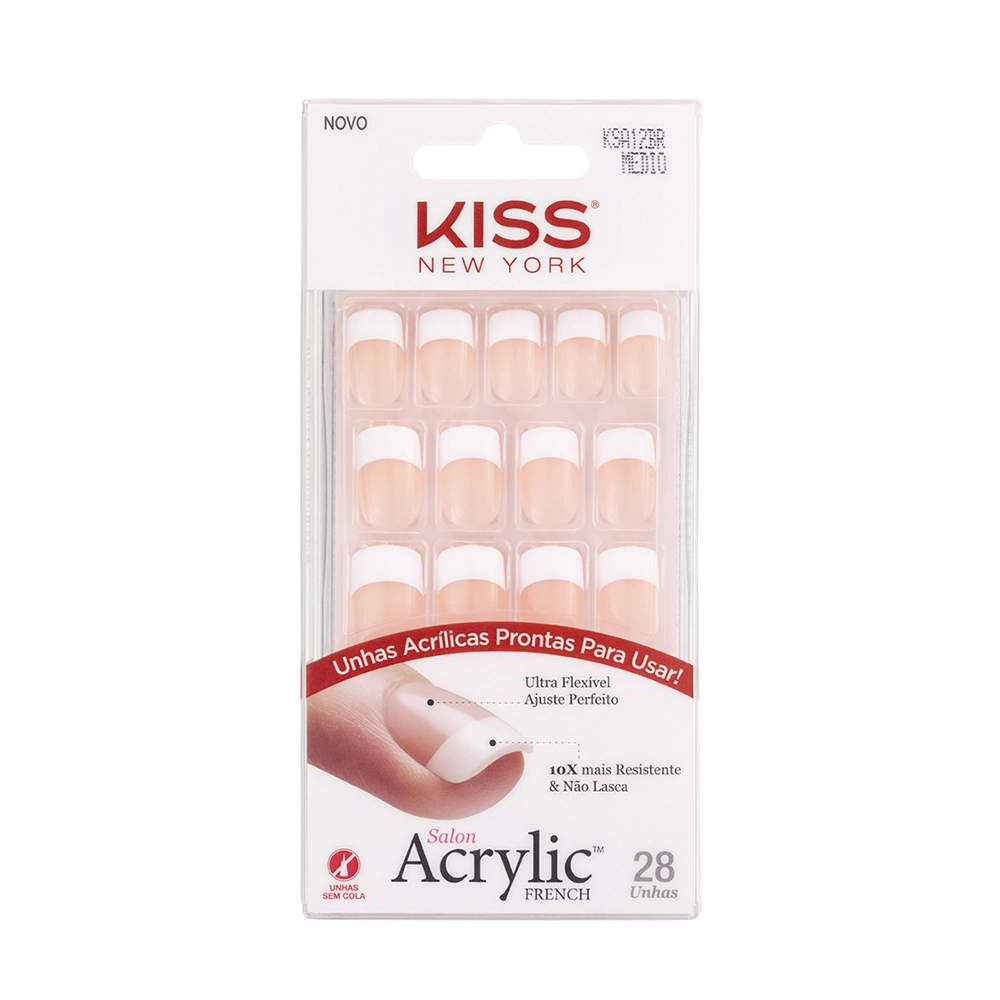 Kiss Unhas Acrilico French R.ksa12br Fame Game
