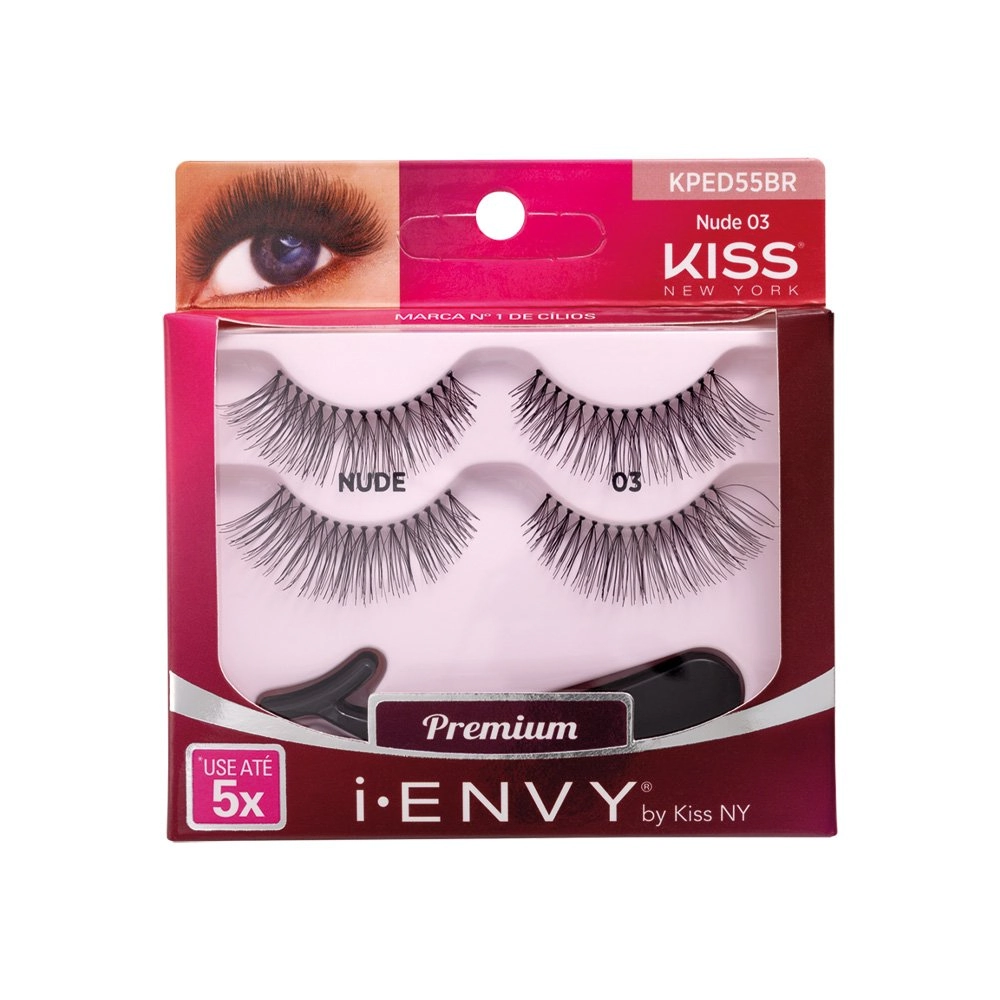 Cilios Posticos Kiss New York Ienvy Pacote Duplo 02 Kped55nbr 1un