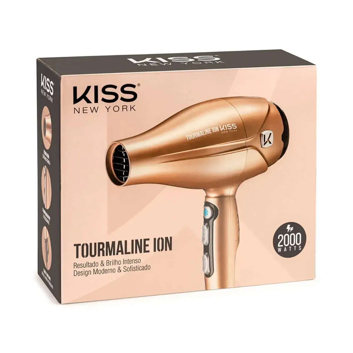 Secador De Cabelo Kiss New York Tourmaline Ion 2000w 127v