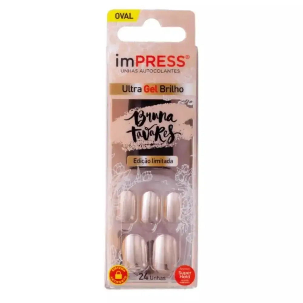 Kiss Unhas Aut Fx Oval R.bipdo500br Bruna T Ouro Rosa