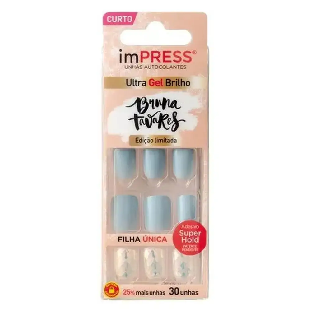 Kiss Unhas Aut Ct R.bipa504br Bruna T Bubble Gum