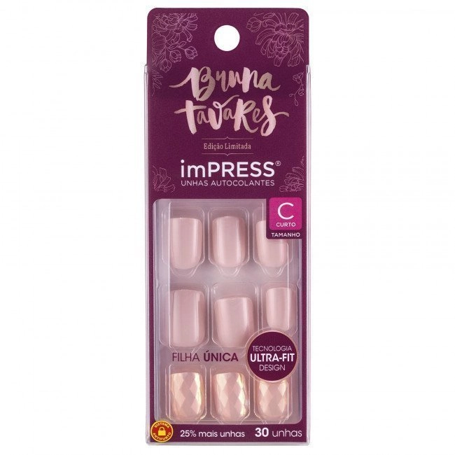 Kiss Unhas Impress R.bipa508br Bt Short New Romance