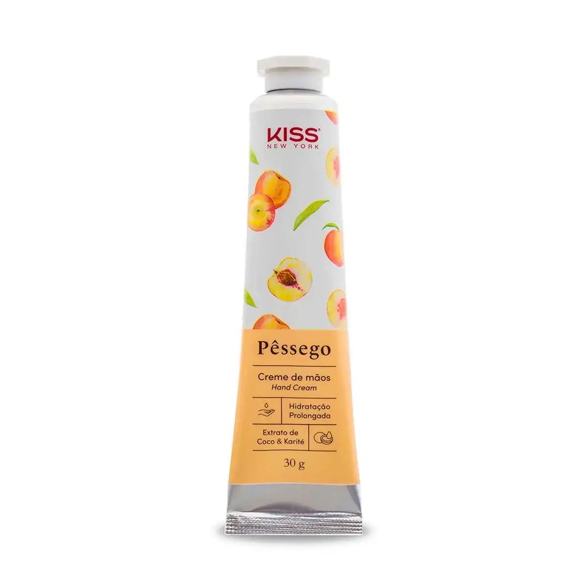 6x Creme de Mãos Hidratação Prolongada 30g cada Pêssego Kis