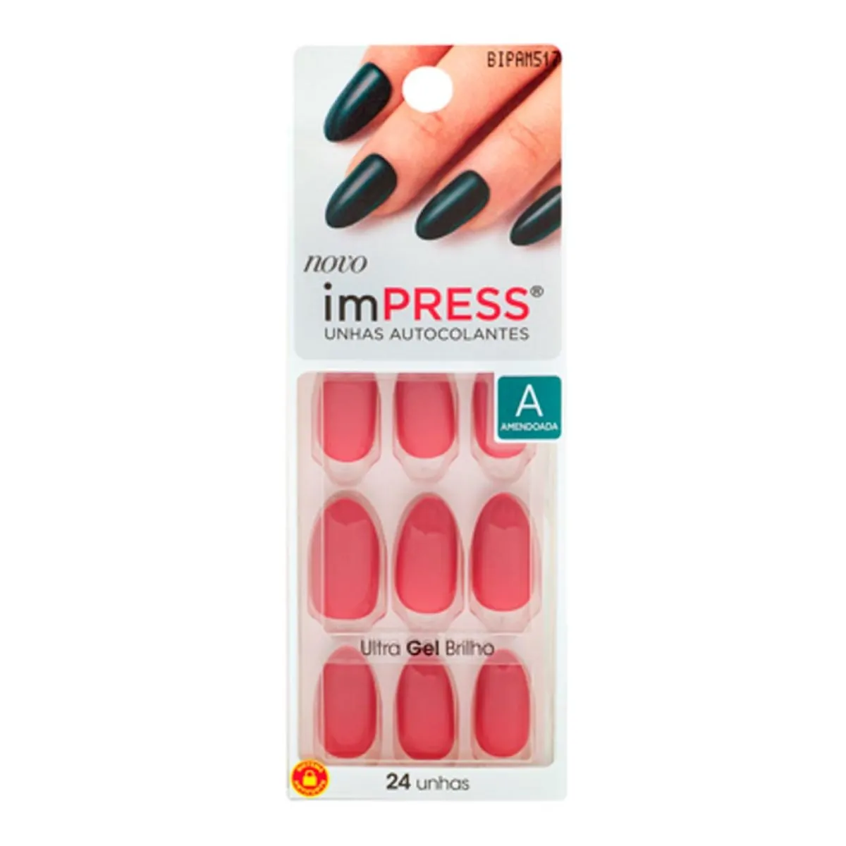 Kiss Unhas Impress Ny Amendoada R.bipam517br Quartz