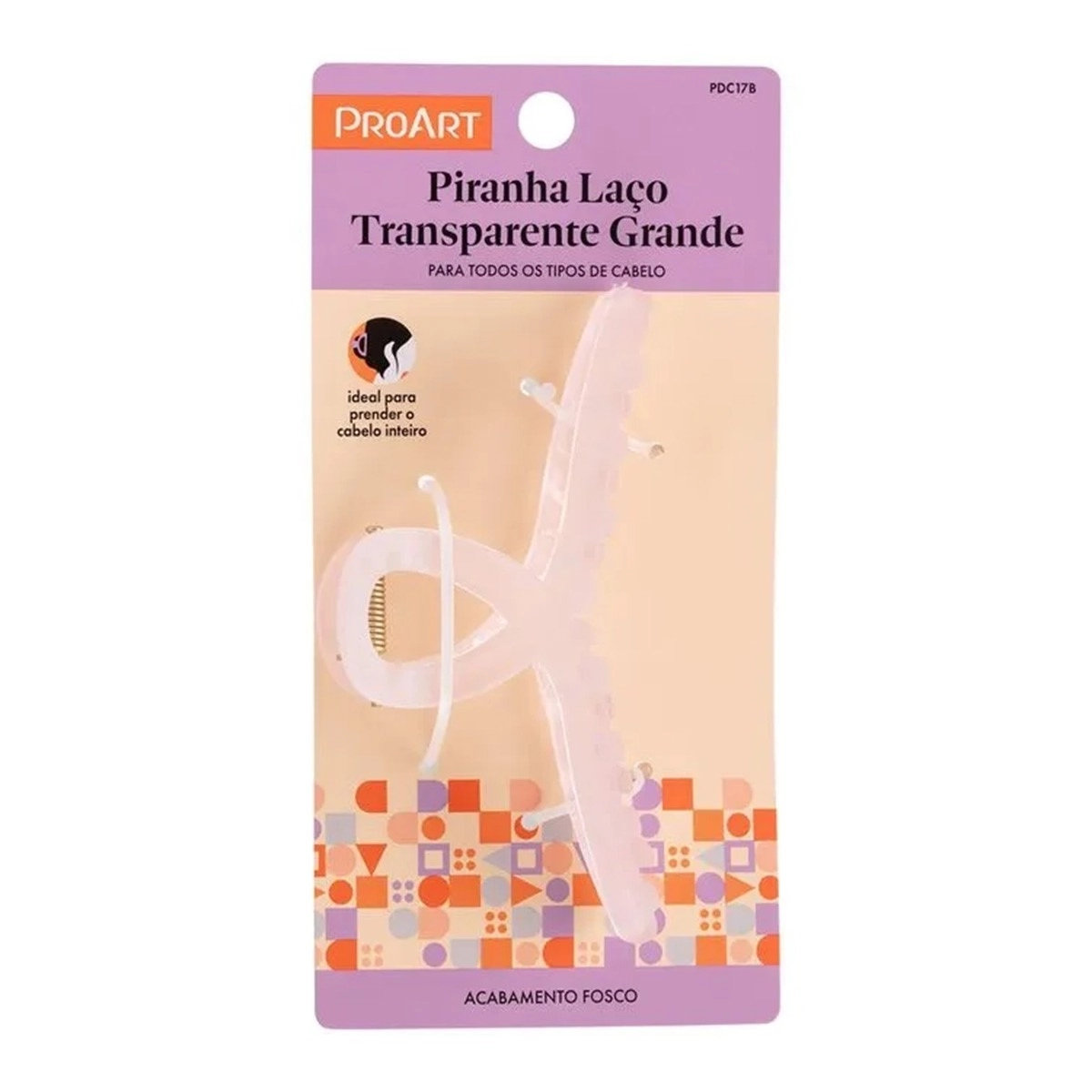 Piranha Para Cabelo Laço Transparente Grande Proart