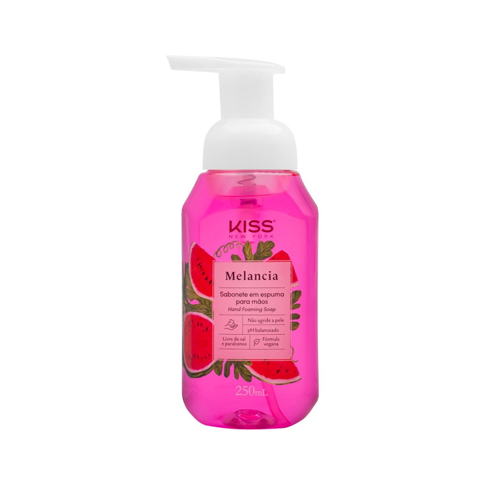 Sabonete Espuma Para As Mãos Melancia Kiss New York Frasco 250ml