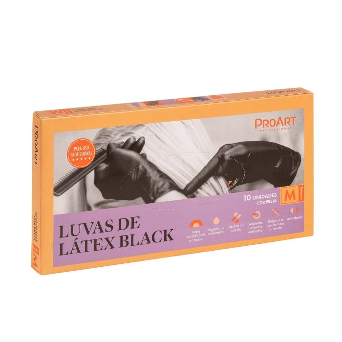 Pro Art Luvas Black Latex 10 Uni M