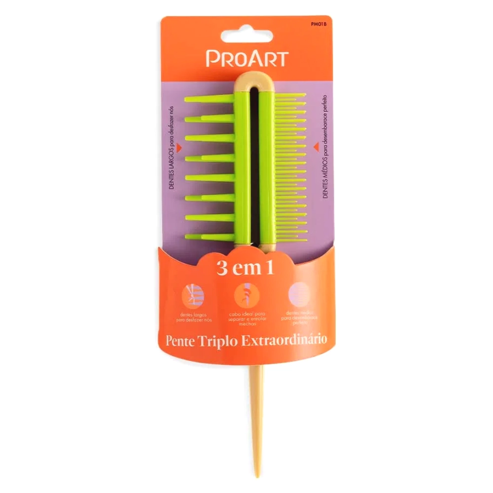 Pente P/cabelo Proart Triplo Extraordinario 1un
