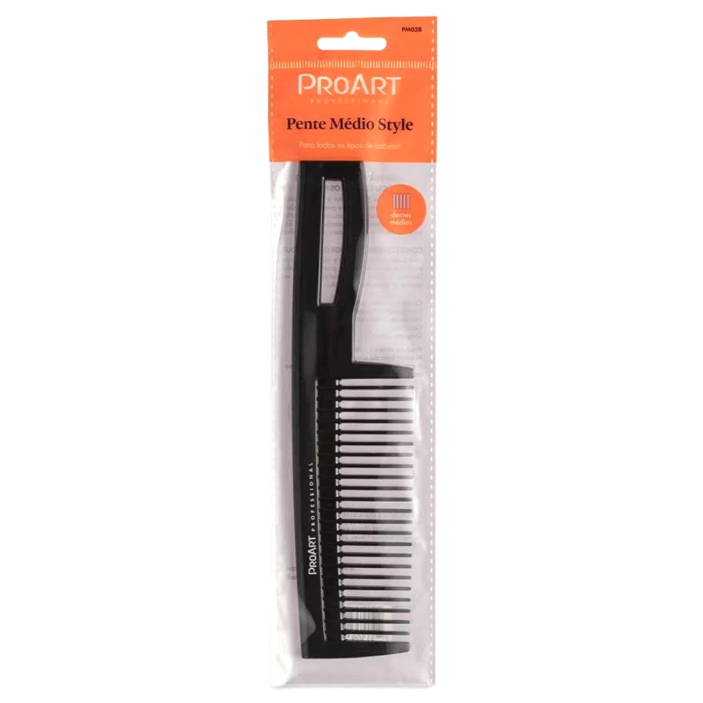Pente P/cabelo Proart Medio Style Preto 1un