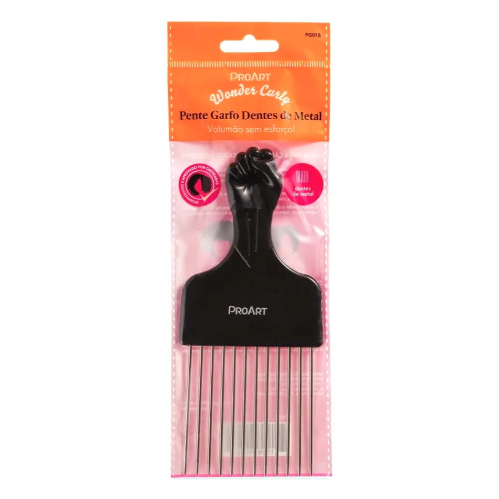 Pente P/cabelo Proart Garfo De Metal 1un