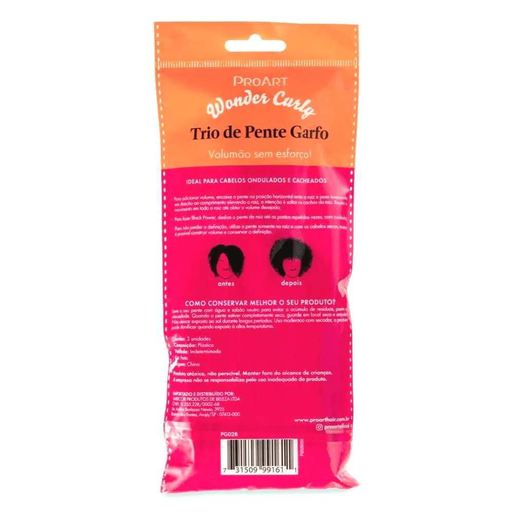 Pente P/cabelo Proart Garfo N3 1un