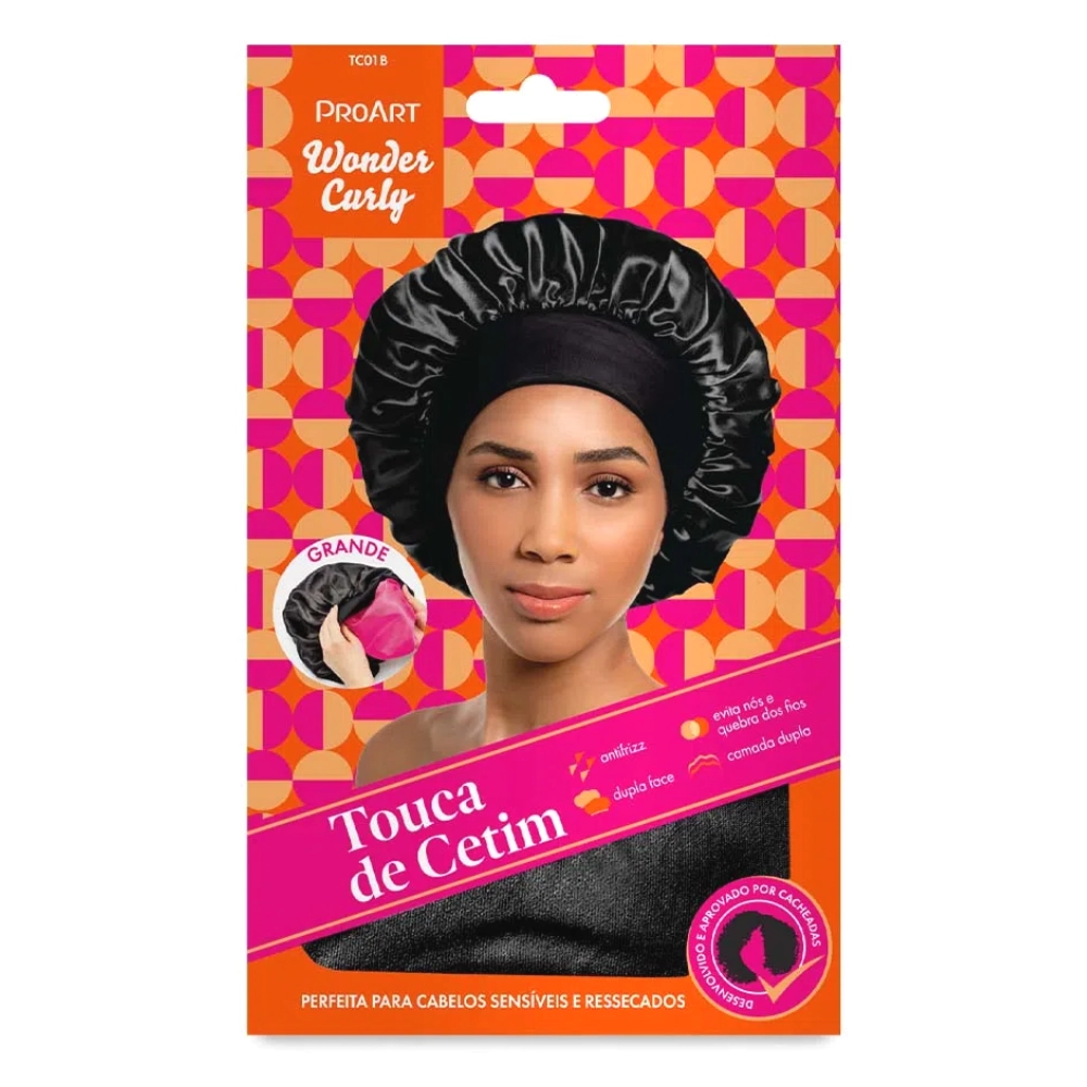 Touca De Cetim Proart Wander Curly G Pre