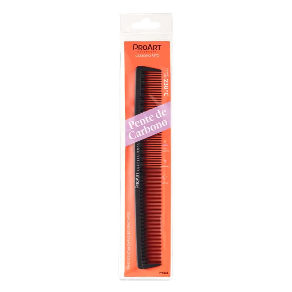 Pente P/cabelo Proart Carbono Reto 1un