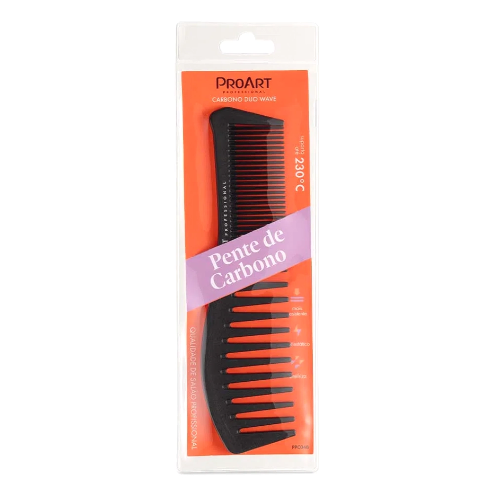 Pente P/cabelo Proart Carbono Duo Wave 1un