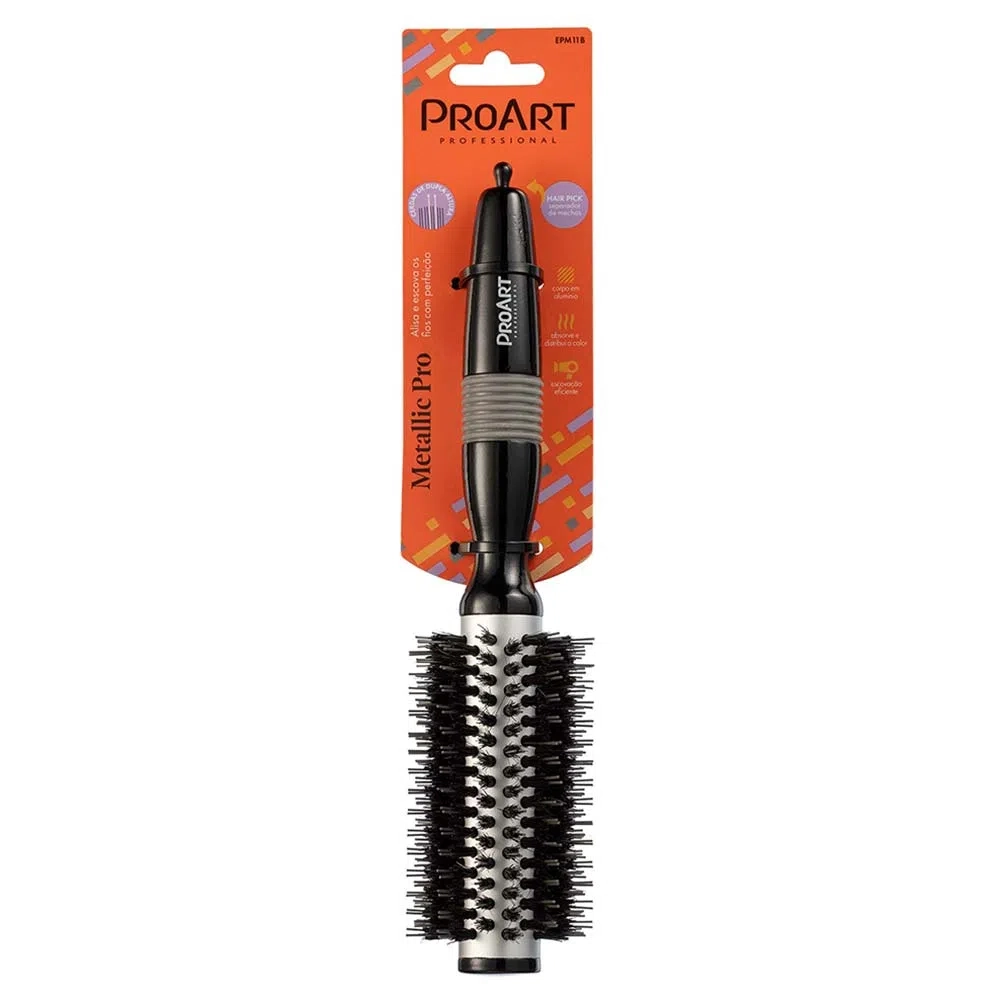 Escova De Cabelo Proart Metallic Pro Prata 25mm 1un