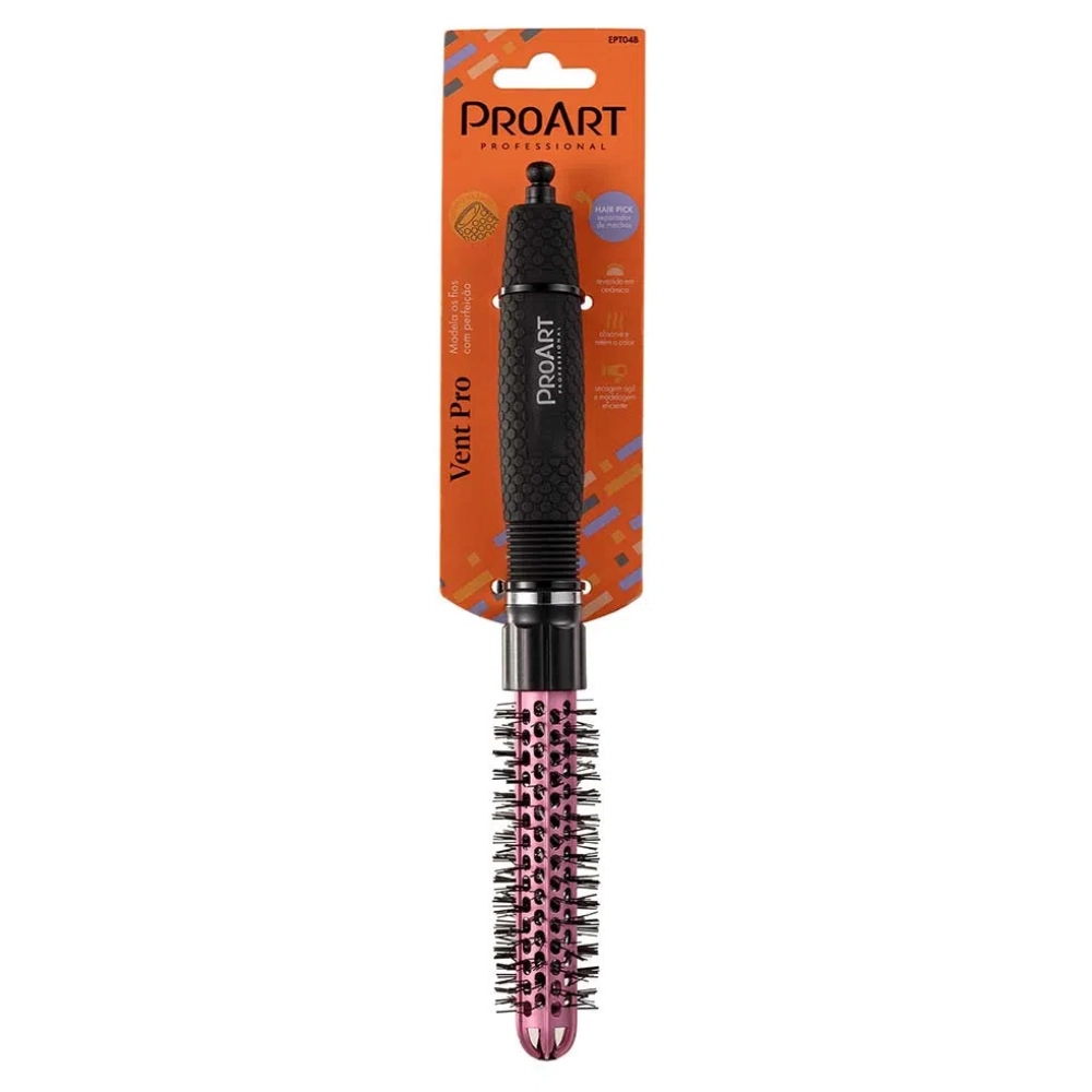Escova De Cabelo Proart Prof Vent Pro Rosa 20mm 1un