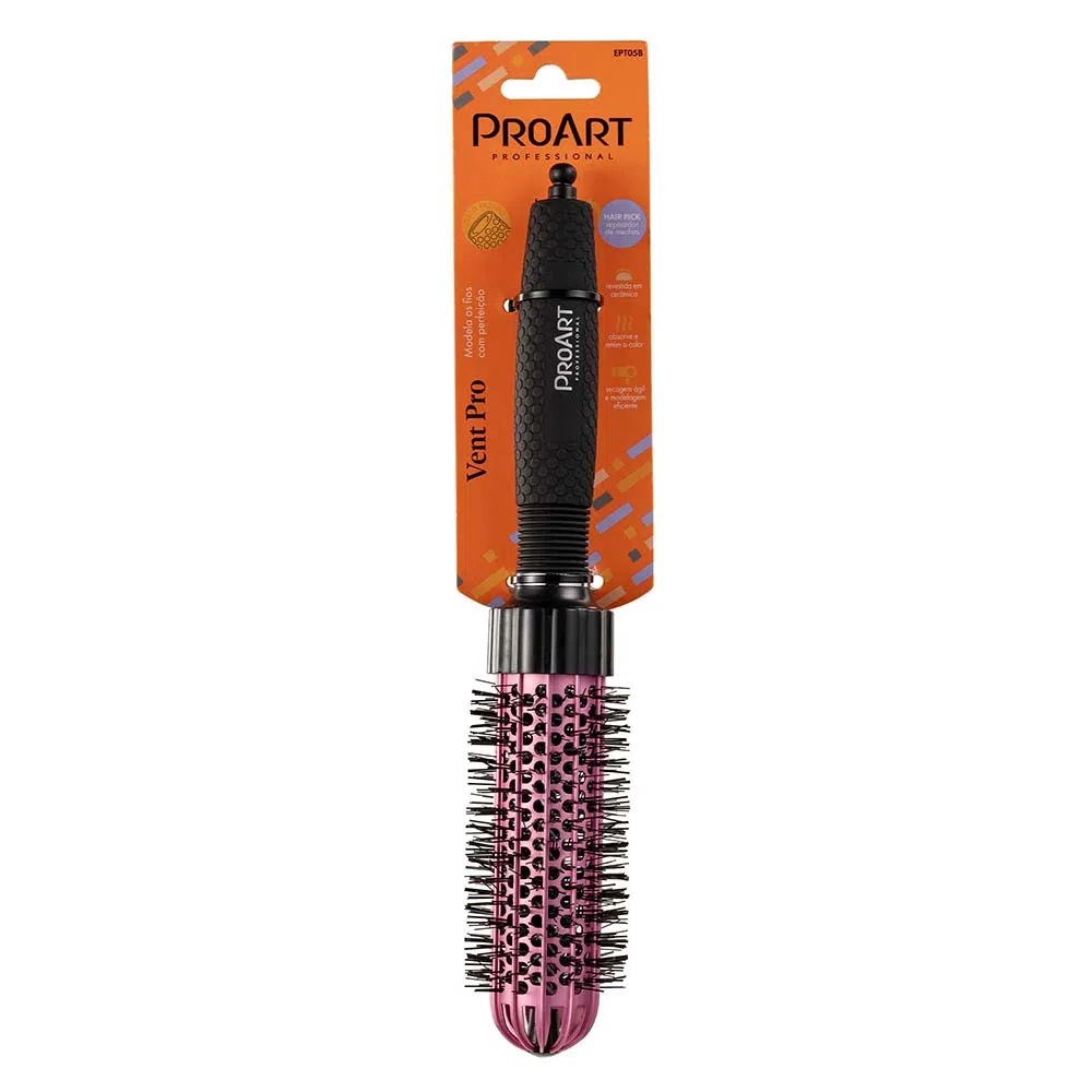 Escova De Cabelo Proart Prof Vent Pro Rosa 33mm 1un