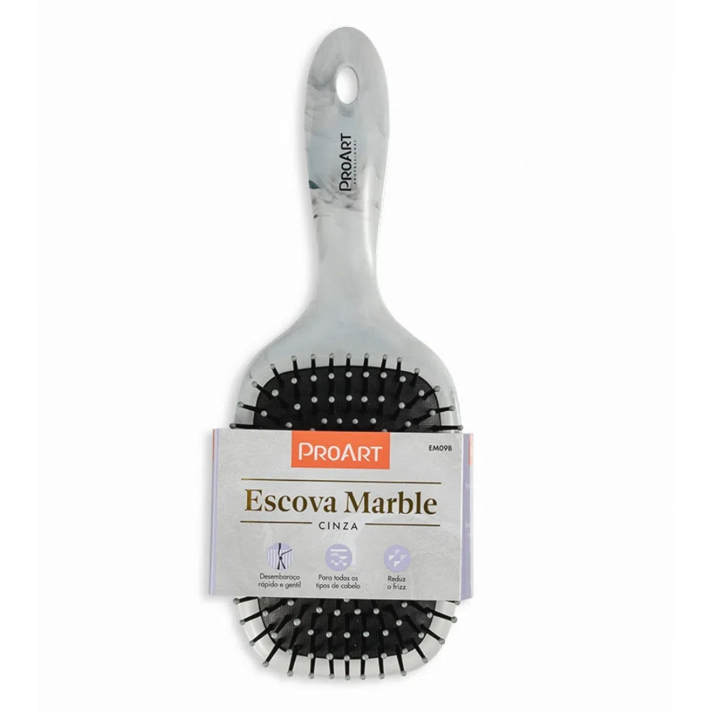 Escova De Cabelo Proart Raquete Marble Cinza 1un