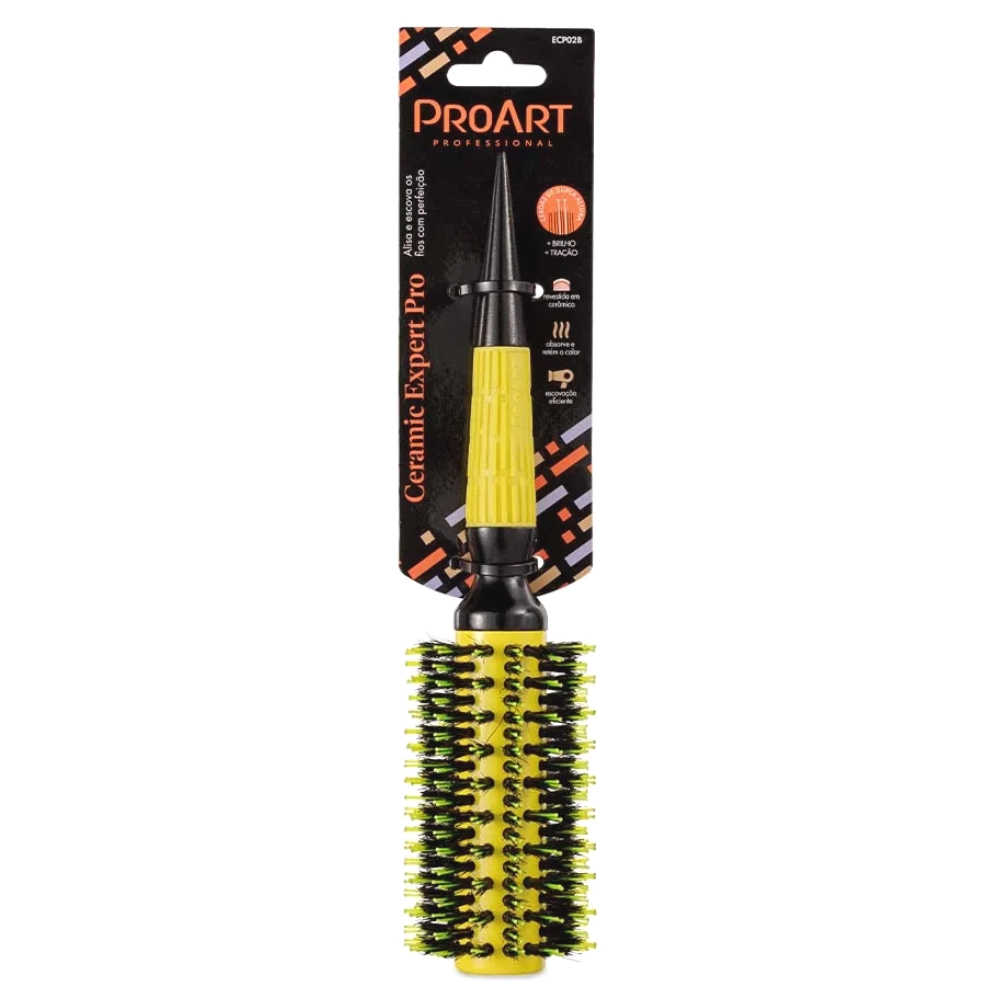 Escova De Cabelo Prof Proart Ceramic Elite Pro 28mm Amarela 1un