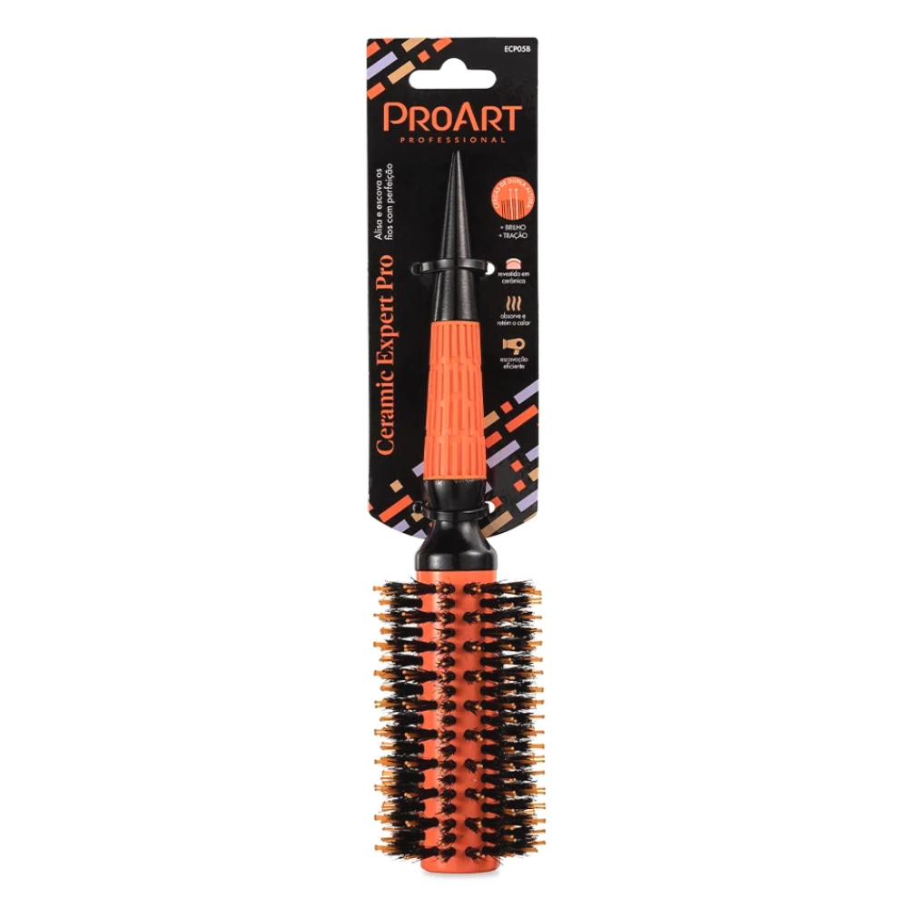 Escova De Cabelo Prof Proart Ceramic Expert Pro 28mm Laranja 1un