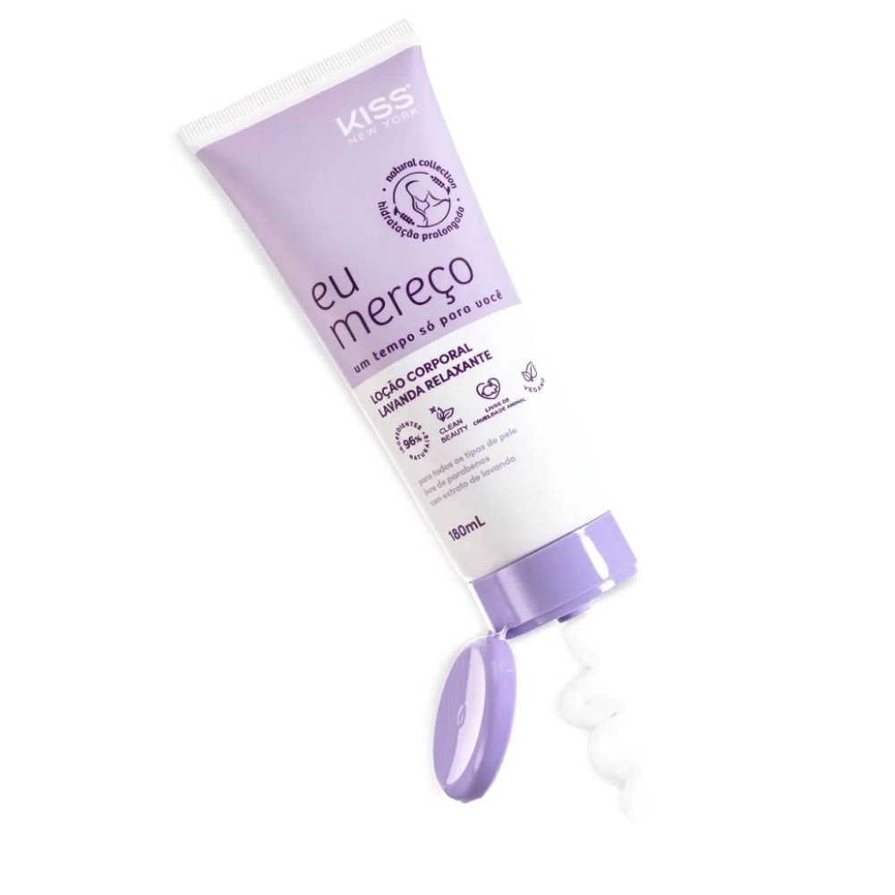 Loção Corporal Lavanda Relaxante Kiss New York Eu Mereço Bisnaga 180ml