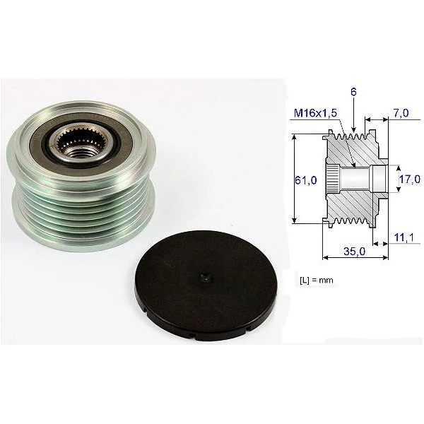 Polia do Alternador FIAT DUCATO - SKF VKM05388