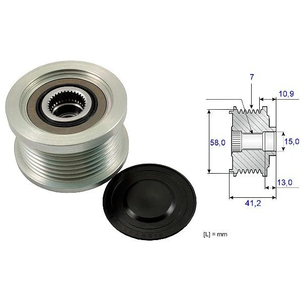 Polia do Alternador TOYOTA HILUX/LAND CRUISER - SKF VKM05567